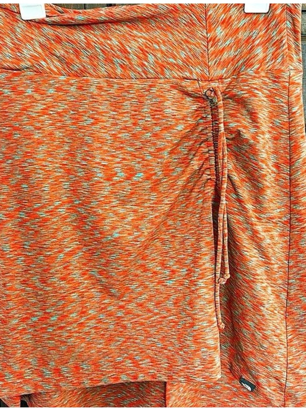 The North Face Orange and Aqua Speckled Skort